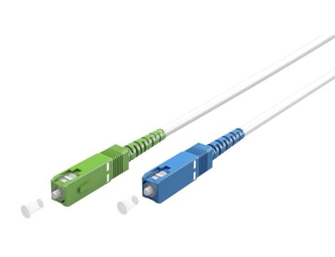 Kabel światłowodowy (FTTH), Singlemode (OS2) White, biały (Simplex), 10 m - Długość kabla 10 m
