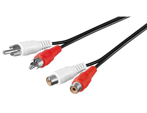 Przedłużacz stereo 2 x cinch - Długość kabla 1.5 m