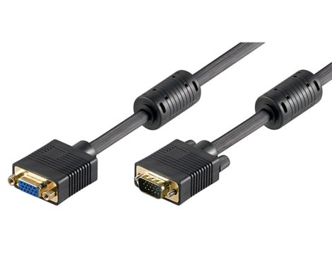 Przedłużacz do monitora Full HD SVGA, pozłacany - Długość kabla 2 m