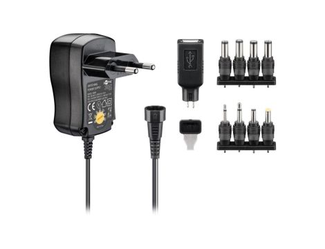 Zasilacz uniwersalny 3 V – 12 V - Wyjście, maks. natężenie prądu 0.6 A