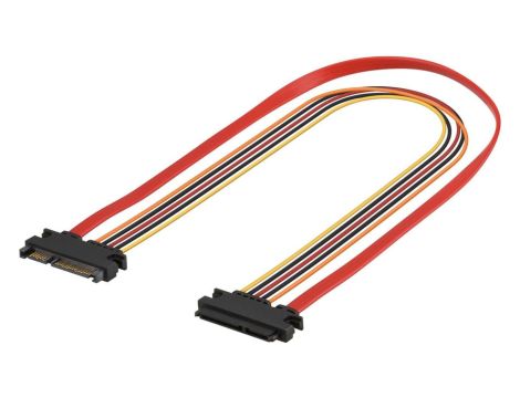 Przedłużacz kabla zasilającego/kabla danych SATA do komputera - Długość kabla 0.3 m