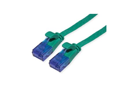 Kabel krosowy UTP VALUE, kat. 6A (klasa EA), bardzo płaski, zielony, 5 m