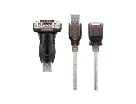 USB szeregowych RS232 mini, Przezroczysty - Długość kabla 1.5 m