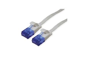 Kabel krosowy UTP VALUE, kat. 6A (klasa EA), bardzo płaski, szary, 1 m