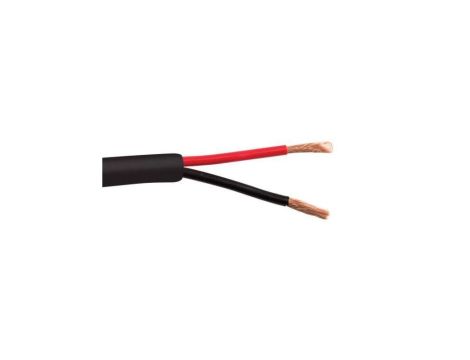 Przewód głośnikowy 2x 2.1mm2, 14 AWG, do zakopania w ziemi, szpula 100m, czarny. 14/2SP-DB-100