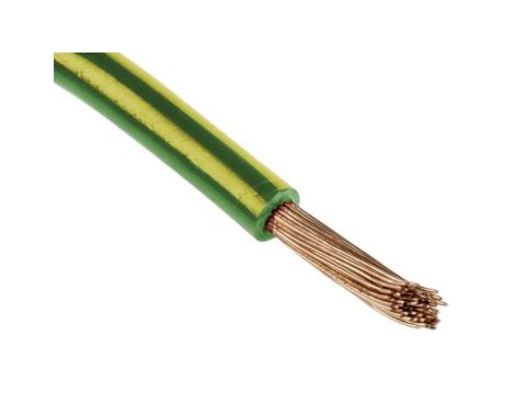 Kabel trzynormowy PCW, dł. 100m 10 mm, 75 A, 600 V, Maks. +105C Zielony/Żółty Zgodność z trzema normami, RS PRO