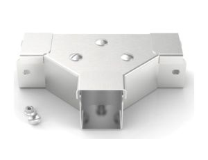 Pokrywa teownika do koryt kablowych Stal nierdzewna 304 Zatyczka przednia rozgałęzienia T 75 x 75mm RS PRO