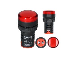 Lampka kontrolna sterownicza czerwona LED fi:22