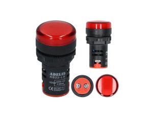 Lampka kontrolna sterownicza czerwona LED fi:22 12V