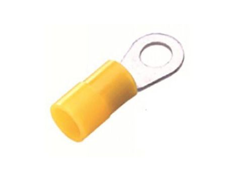 Zacisk oczkowy rozmiar przewodu 6mm2 O 6.5mm izolowany średnica wew 6.5mm Żółty RS PRO /100szt./