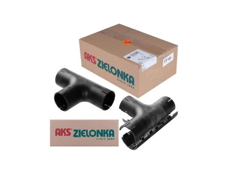 Łącznik składany trójnik LST 25 czarny do rur sztywnych (RL i RLM) oraz karbowanych (RKGL i RKGS) AKS opakowanie 15szt