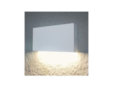 Kinkiet Ogrodowy Elewacyjny LED Biały Góra lub Dół 5.5W 450lm IP44 PROSTOKĄT CHICAGO Goldlux