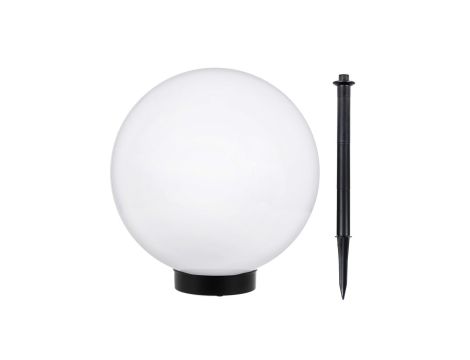 Solarna lampa wolnostojaca ogrodowa GB168 - kula 30x30x63 cm, bialy LED GB168