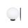 Solarna lampa wolnostojaca ogrodowa GB168 - kula 30x30x63 cm, bialy LED GB168