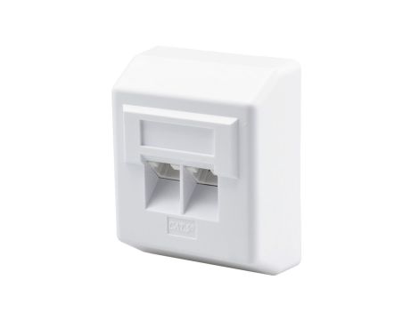 Gniazdo natynkowe 2xRJ45 kat.5e UTP 64x80mm NEKU