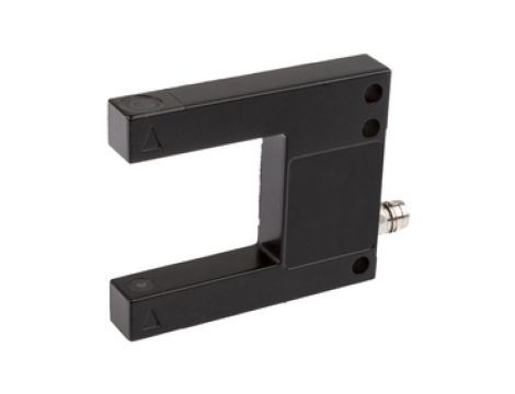 Czujnik laserowy widełkowy 50x10x60mm rozstaw 30mm 10-30V DC PNP/NPN NC/NO złącze M8 3-pinowe PG300570