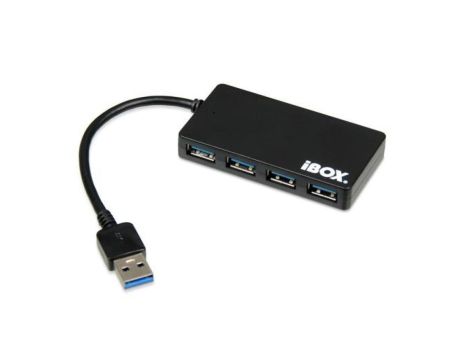 Hub IBOX USB 3.0 CZARNY 4-PORTY, SLIM IUH3F56 (4x USB 3.0 kolor czarny)