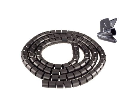 Elastyczny organizer biurkowy do kabli 30mm czarny 2m NEKU