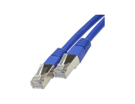 Patchcord FTP kat.5e kabel sieciowy LAN 2x RJ45 linka niebieski 0,5m NEKU