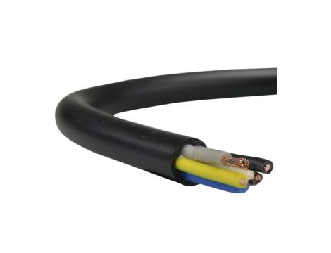 Przewód prądowy H05VV-F / OWY 500V 5x1,5 warsztatowy czarny linka Elektrokabel /100m/