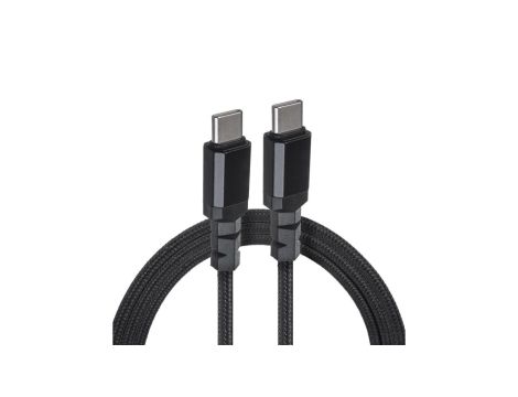 Kabel 2 x USB-C 100W Maclean, wspierający PD, przesył danych do 10Gbps, 5A, , czarny, dł. 1m, MCE491