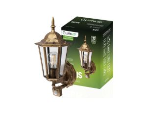 Lampa Ogrodowa Kinkiet Elewacyjny Zewnętrzny E27 LED Latarnia Czujnik Ruchu BELLIS LUMILED
