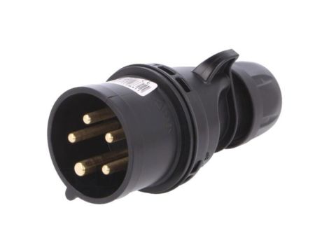 015-6X Złącze zasilające 3-fazowe AC, wtyk męski, 16A/400VAC, IP44