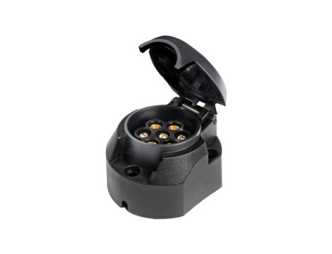Gniazdo przyczepowe 7-pin 12/24V plastik na kabel