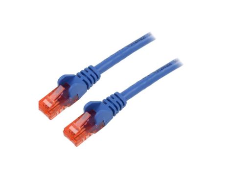 U/UTP6-CCA-150BL Patch cord U/UTP 6 linka CCA PVC niebieski 15m 24AWG