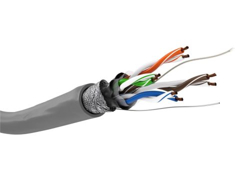 CAT 5e kabel sieciowy, SF/UTP, m - Wersja kolorystyczna Szary
