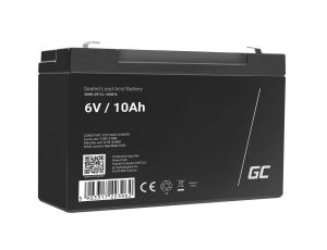 Green Cell AGM VRLA 6V 10Ah bezobsługowy akumulator do systemu alarmowego, kasy fiskalnej, zabawki