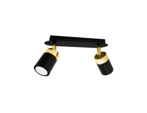 Lampa sufitowa JOKER BLACK/GOLD 2xGU10 MLP6124 Milagro