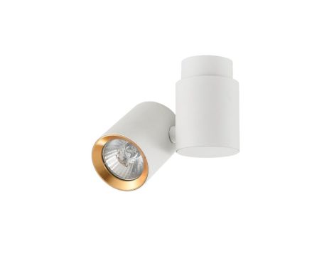 Reflektor Boston 1 biały ze złotym ringiem ruchomy LP-741/1W WH/GD Light Prestige