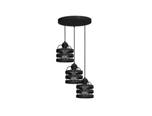 Lampa wisząca LARS BLACK 3xE27 MLP801 Milagro