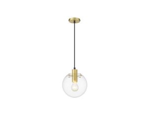 Lampa wisząca złota z serii Puerto z transparentnym szklanym kloszem LP-004/1P S GD Light Prestige