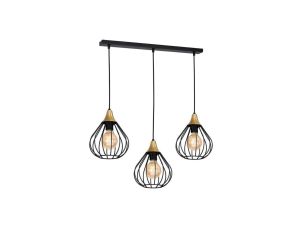Lampa wisząca KANE BLACK 3xE27 MLP4795 Milagro