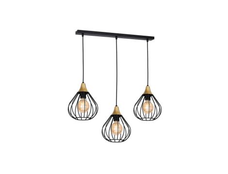 Lampa wisząca KANE BLACK 3xE27 MLP4795 Milagro