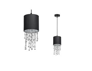 Lampa wisząca ALMERIA BLACK/SILVER 1xE27 MLP6429 Milagro