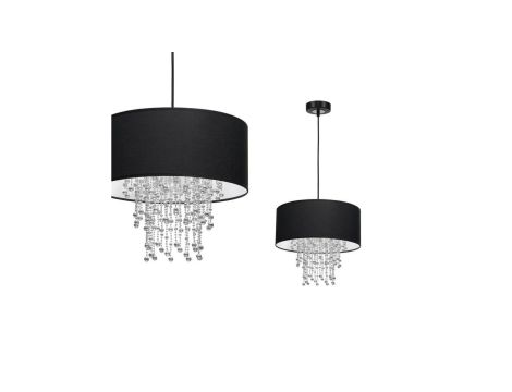 Lampa wisząca ALMERIA BLACK/CHROME 1xE27 MLP6431 Milagro