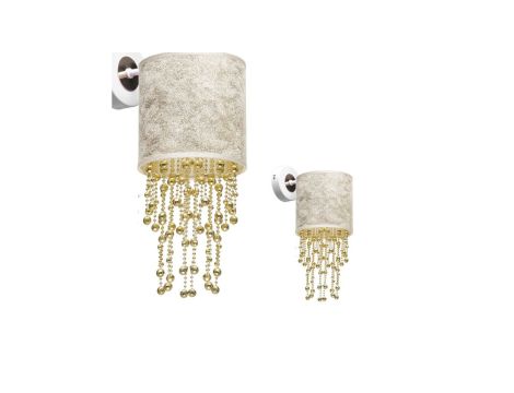 Kinkiet ALMERIA WHITE/GOLD 1xE27 MLP6443 Milagro