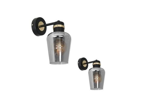 Kinkiet RICHMOND BLACK / GOLD 1xE27 MLP6536 Milagro