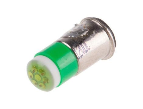 Lampka kontrolna Zielony 12V dc Miniaturowe złącze kołnierzowe LED średnica 6mm długość 15.25mm