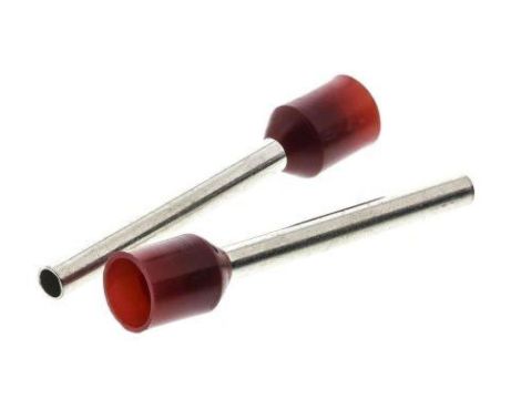 Końcówka tulejkowa izolowana 1.5mm2 długość 18mm Czerwony średnica 2mm Izolowane RS PRO /100szt./