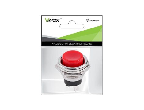 Przełącznik push on czerwony PBS 26B Vayox PAK.