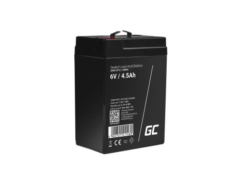 Green Cell AGM VRLA 6V 4.5Ah bezobsługowy akumulator do systemu alarmowego, kasy fiskalnej, zabawki