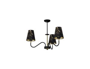 Lampa wisząca HERMES Black/Gold 3xE27 MLP7281 Milagro