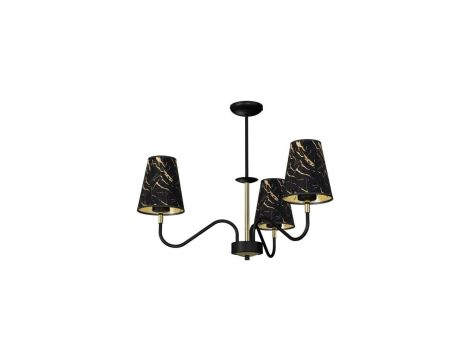 Lampa wisząca HERMES Black/Gold 3xE27 MLP7281 Milagro