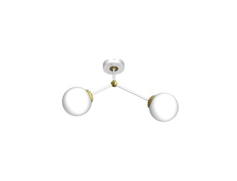 Lampa sufitowa JOY WHITE / GOLD 2xE14 MLP7463 Milagro