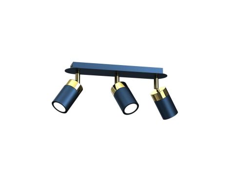 Lampa sufitowa JOKER NAVY BLUE/GOLD 3xGU10 MLP7724 Milagro