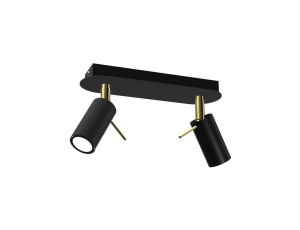 Lampa sufitowa PRESTON GOLD/BLACK 2x mini GU10 MLP7635 Milagro
